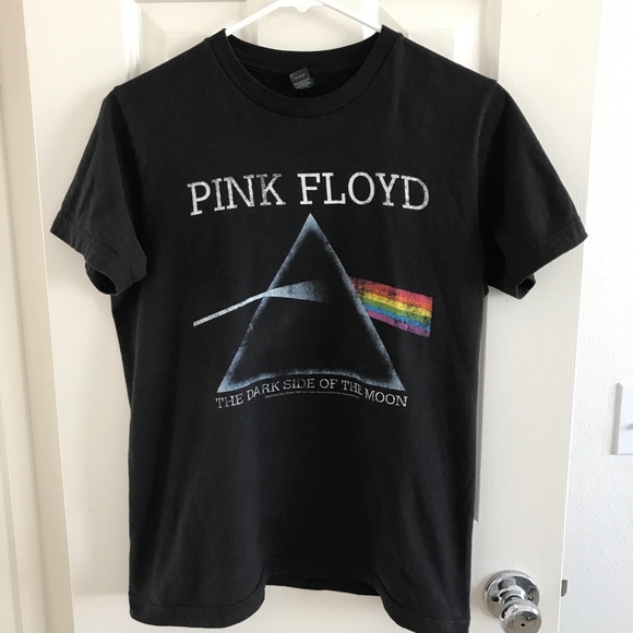 Pink Floyd Distressed Dark Side Moon Band T Shirt - Picture 1 of 3